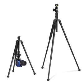 150cm / 62" 1.2kg Aluminum Professional Travel Camera Tripod Monopod Portable Flexible for DSLR Camera - techtoyzone